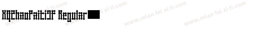 XQZhaoPaitiJF Regular字体转换